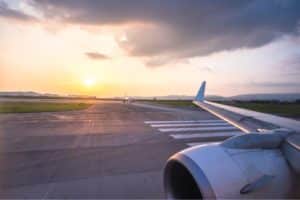 airplane on runway