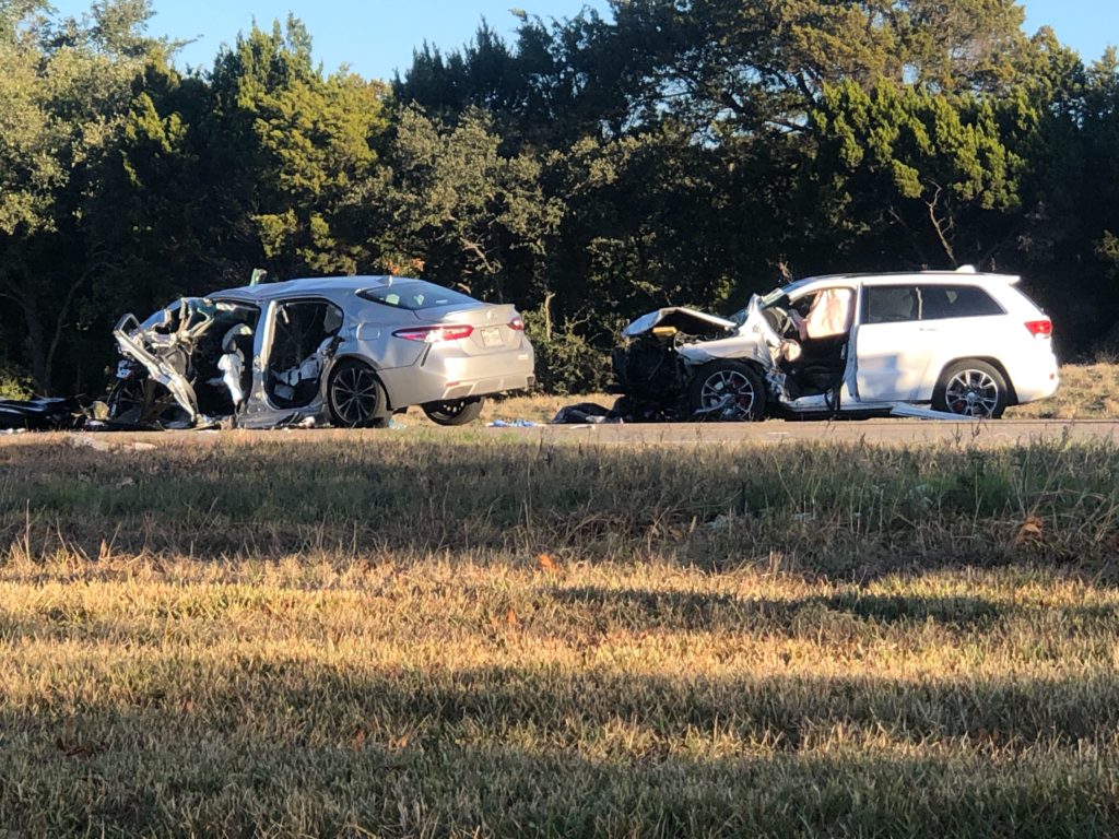 Four Injured in Crash on Texas 71 West of Oak Hill