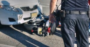 A suspected drunk driver was involved in a head-on, wrong way collision that resulted in the death of a motorcyclist
