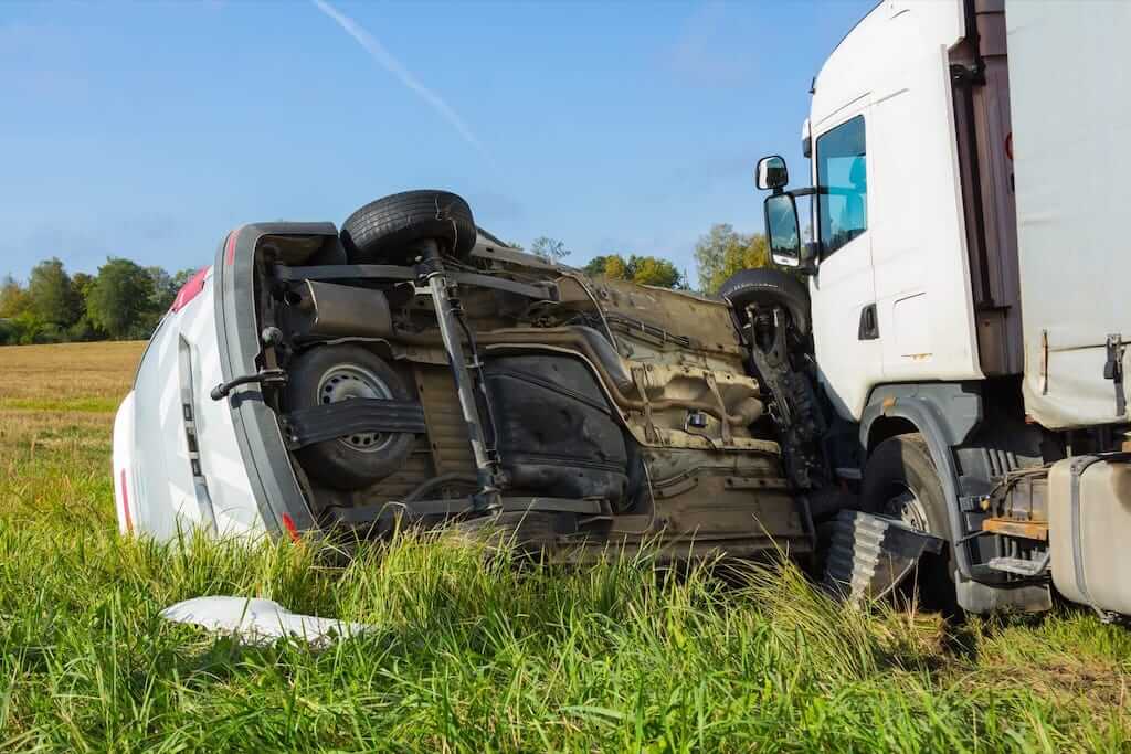 Truck And Light Vehicle Accident